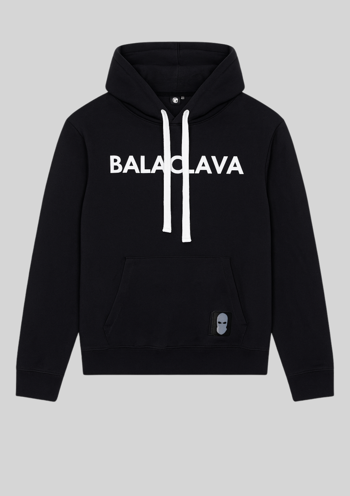 REGULAR FIT HOODIE BLACK/WHITE
