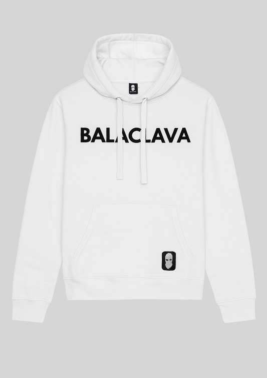REGULAR FIT HOODIE WHITE/BLACK