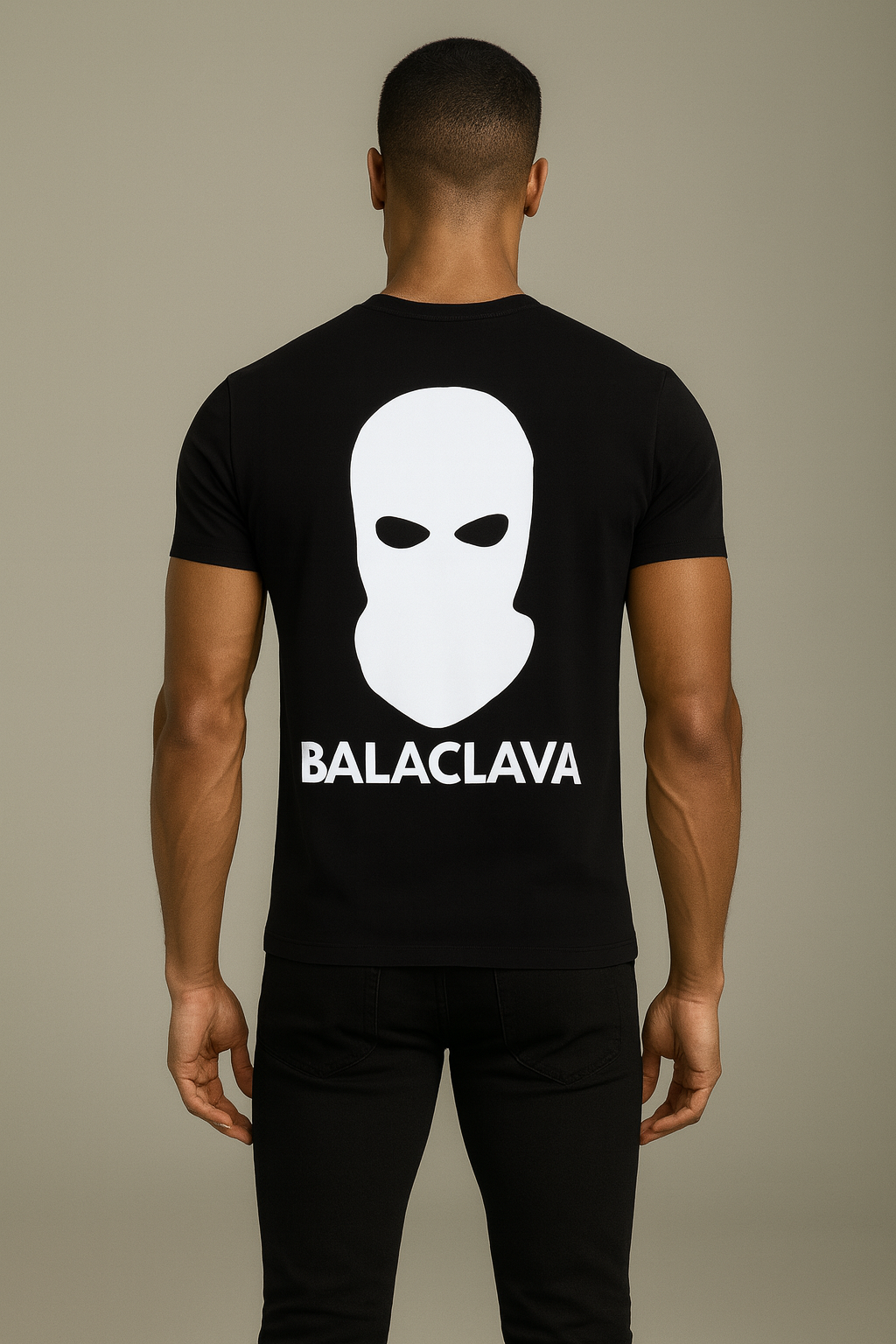 SLIM FIT T-SHIRT BLACK/WHITE