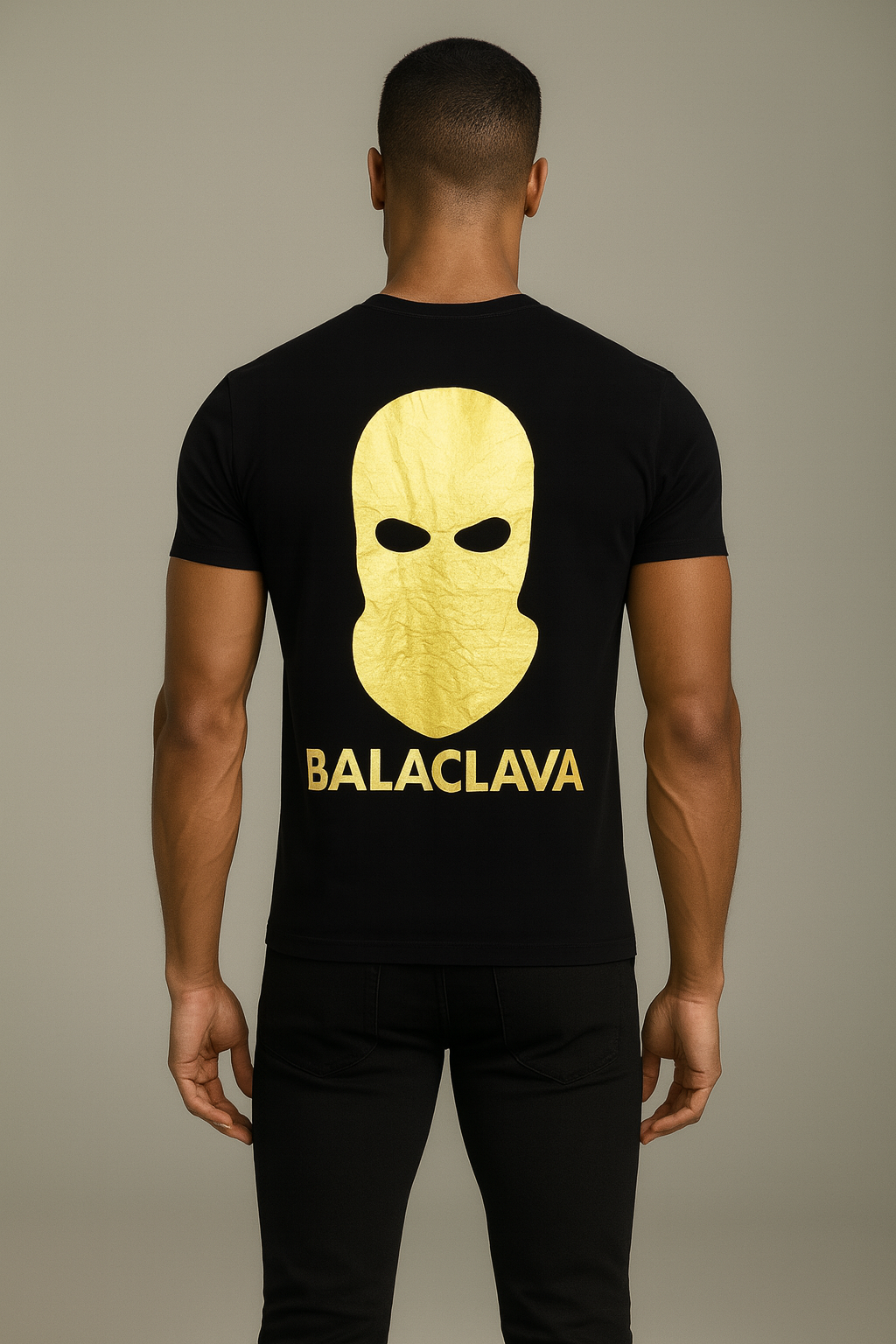 SLIM FIT T-SHIRT BLACK/GOLD