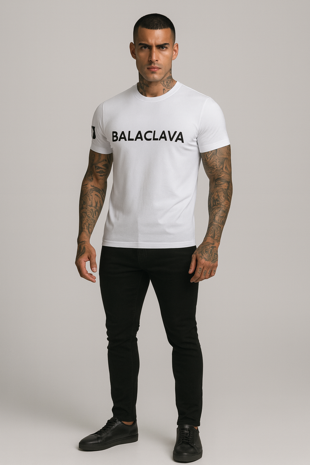 SLIM FIT T-SHIRT WHITE/BLACK
